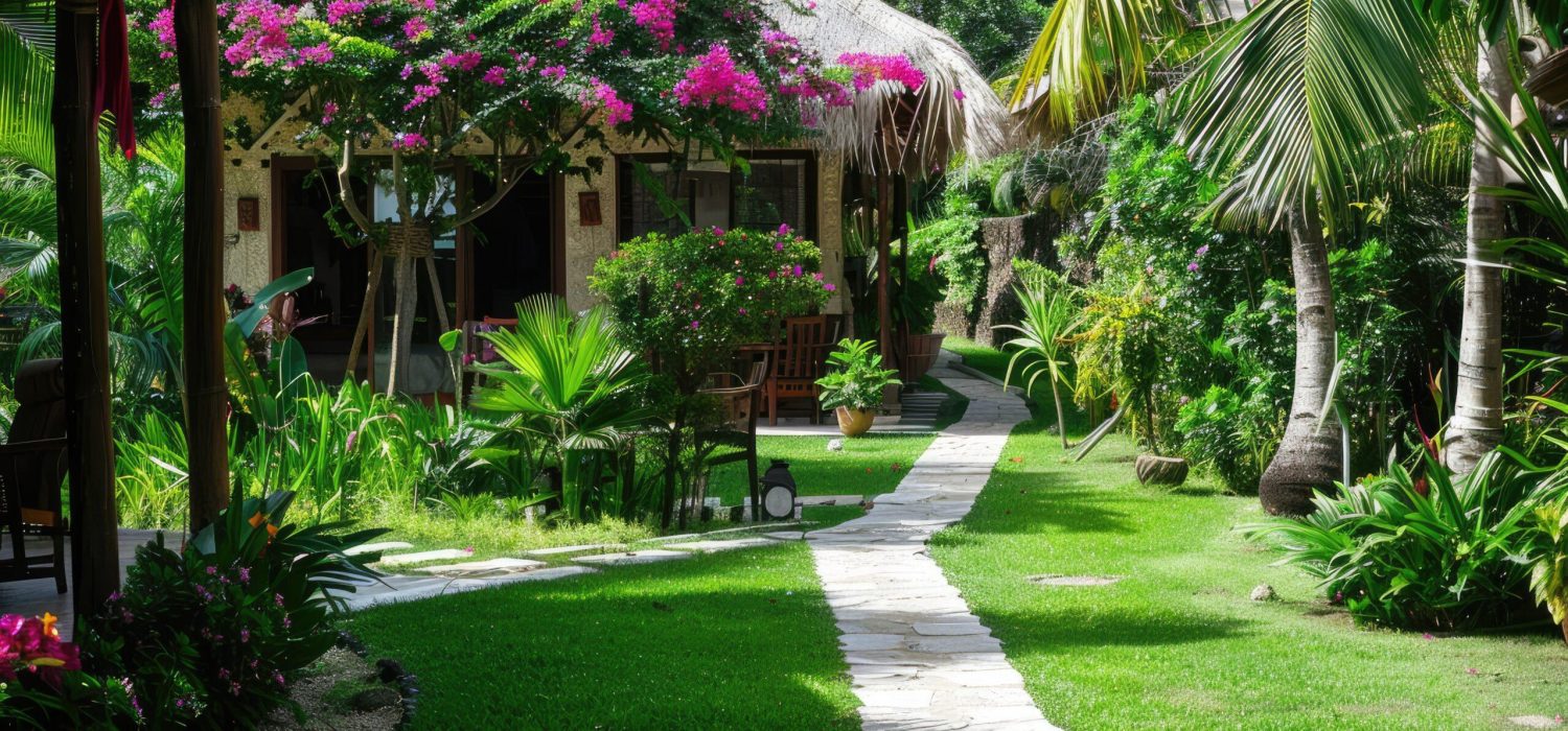 Beach Hotel Nestled in a Lush Tropical Garden